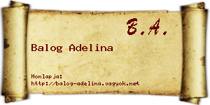 Balog Adelina névjegykártya